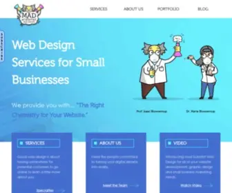Madscientistwebdesign.com(Freelance Web Development Services and Marketing Agency) Screenshot