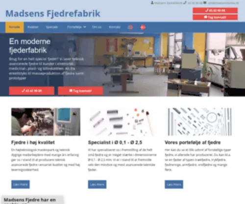 Madsensfjedre.dk(Trækfjedre) Screenshot