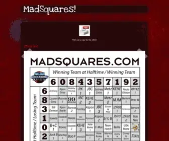 Madsquares.com(Annual March Madness Squares Pool) Screenshot