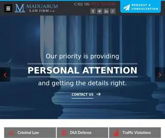 Maduabumlaw.com(NJ Criminal) Screenshot