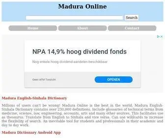 Maduraonline.com(Madura English) Screenshot