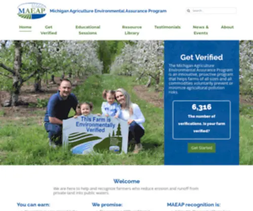 Maeap.org(Michigan Agriculture Environmental Assurance Program) Screenshot