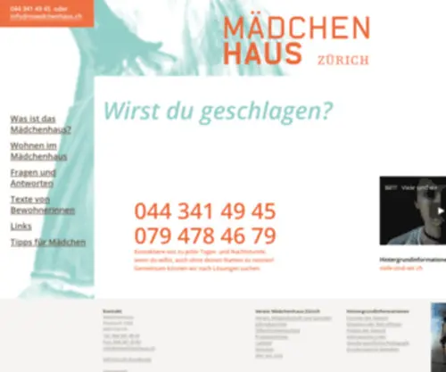 Maedchenhaus.ch(Mädchenhaus) Screenshot