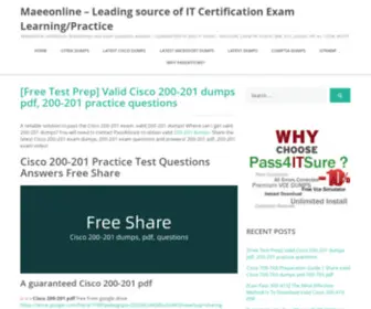 Maeeonline.org(Maeeonline certification Braindumps and exam questions answers) Screenshot