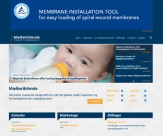 Maelkeritidende.dk(Tidsskrift for mejeriindustrien) Screenshot