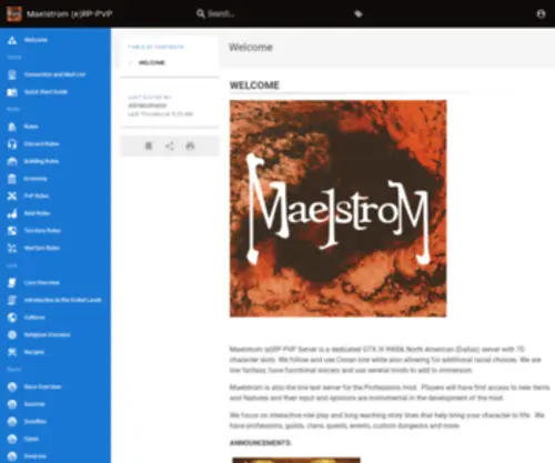 Maelstromrpg.com(Maelstrom (e)RP) Screenshot