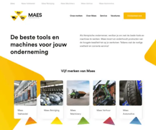Maes-NV.be(De beste tools en machines voor jouw onderneming) Screenshot