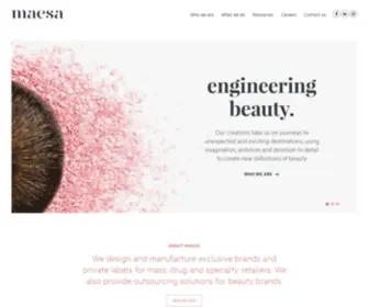 Maesa.com(We are incubating meaningful beauty brands) Screenshot