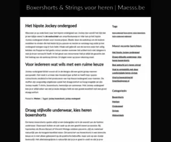 Maesss.be(Deze domeinnaam) Screenshot