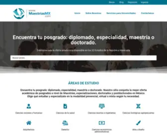 Maestriasmx.com(La mejor oferta académica en México donde encuentras tu posgrado) Screenshot