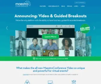 Maestroconference.com(Conferencing company) Screenshot