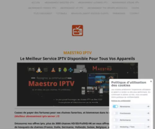 Maestroiptv.org(L'abonnement le plus stable et le plus performant) Screenshot