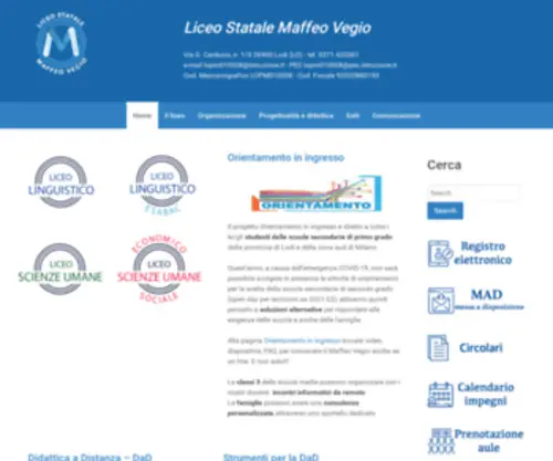 Maffeovegio.gov.it(Liceo Statale Maffeo Vegio Lodi) Screenshot