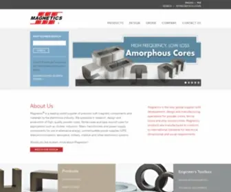 Mag-INC.com(Supplier of Precision Soft Magnetic Components) Screenshot