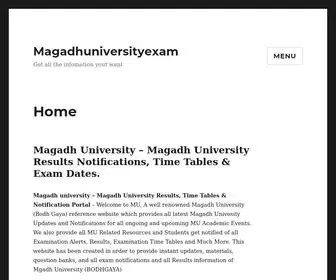 Magadhuniversityexam.com(Magadh University) Screenshot