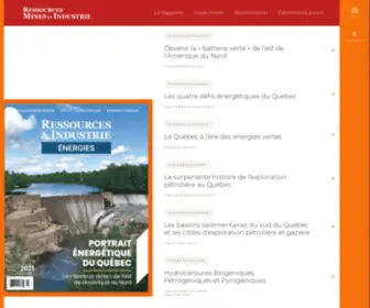 Magazinermi.ca(Ressources Mines et IndustrieRessources Mines et Industrie) Screenshot