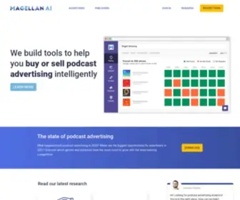 Magellan.ai(Magellan AI has created the world’s largest database of podcast advertising data) Screenshot