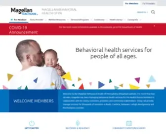Magellanofpa.com(Magellan of Pennsylvania) Screenshot