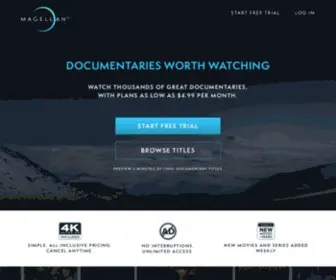 Magellantv.com(MagellanTV Documentary Streaming Service) Screenshot