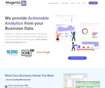 Magentabi.com(Business Intelligence Software & Tool for Actionable Analytics) Screenshot