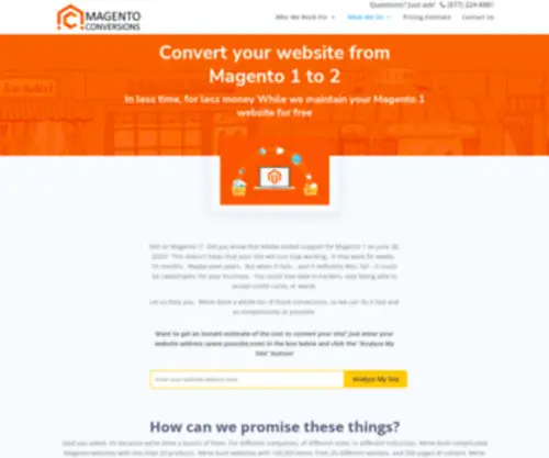 Magentoconversions.com(Convert Magento 1 to Magento 2) Screenshot