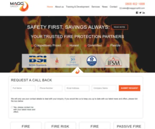 Magggroupltd.com(Fire Safety) Screenshot