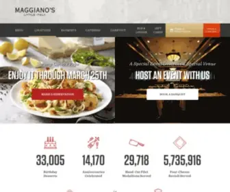 Maggianos.com(Maggiano's Little Italy) Screenshot