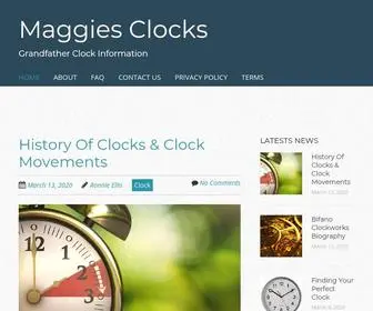 Maggiesclocks.com(Grandfather Clock Information) Screenshot