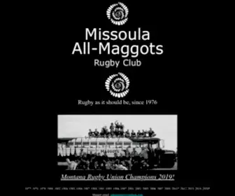 Maggots.org(Missoula, Montana All-Maggots Rugby Club) Screenshot