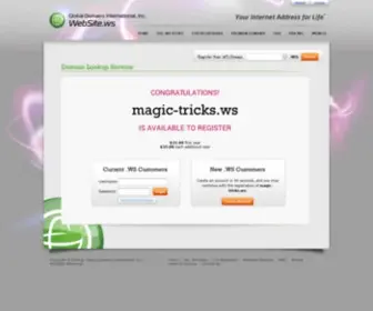 Magic-Tricks.ws(Your Internet Address For Life) Screenshot