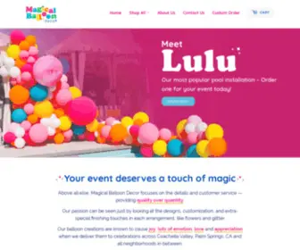 Magicalballoondecor.com(Magical Balloon Decor) Screenshot