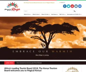 Magicalkenya.com(Official travel and tourism guide by the Kenya Tourist Board. Describes attractions and) Screenshot
