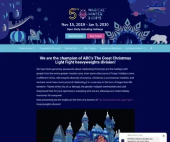 Magicalwinterlights.com(Festival & Christmas Light Show Houston) Screenshot