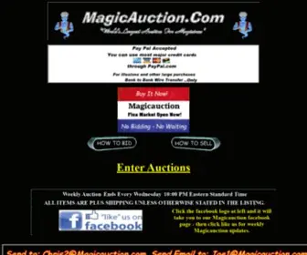 Magicauction.com(Worlds Largest Magicians Supply Auctions) Screenshot