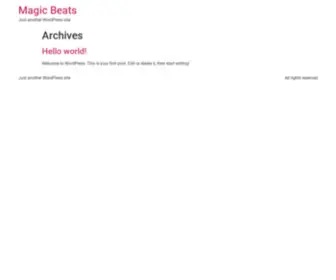 Magicbeats.in(Just another WordPress site) Screenshot