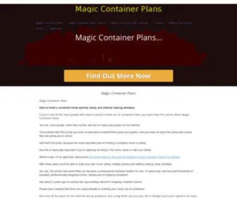 Magiccontainerplans.com(Magic Container Plans Magic Container Plans) Screenshot