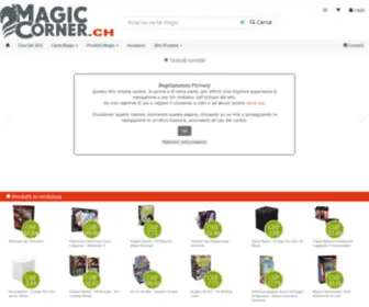 Magiccorner.ch(Negozio online specializzato nella vendita online di carte magic) Screenshot