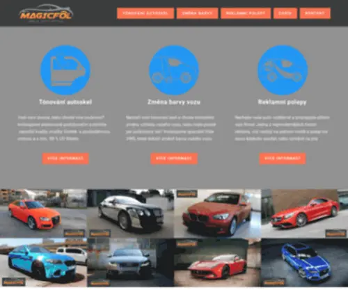 MagicFol.cz(Tónování autoskel od . Nabízíme tónování autoskel autofóliemi) Screenshot