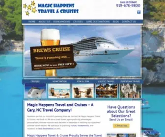 Magichappens.com(Magic HappensTravel & Cruises) Screenshot