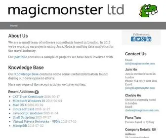 Magicmonster.com(Software development company) Screenshot