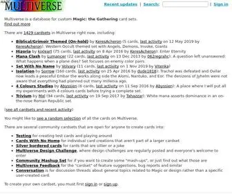 Magicmultiverse.net(Multiverse) Screenshot