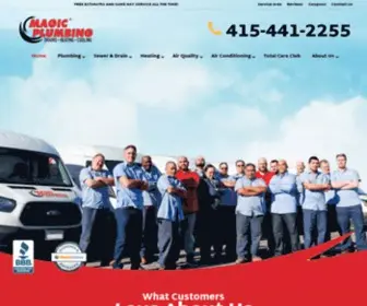 MagicPlumbing.com(Trusted Plumbing and HVAC in San Francisco) Screenshot