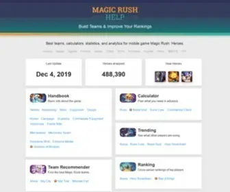 Magicrushhelp.me(Build Teams & Improve Your Rankings) Screenshot