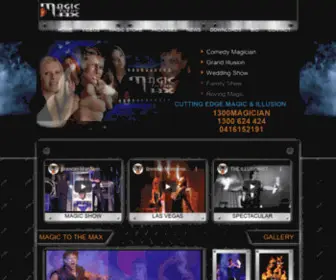 Magictothemax.com.au(Magician Sydney Melbourne Brisbane by Magic To The Max) Screenshot