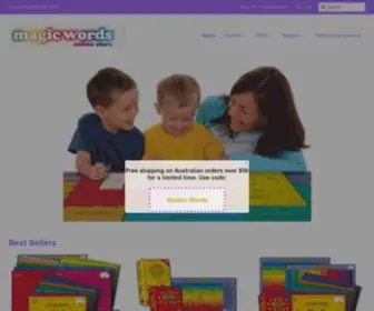 Magicwords.com.au(Magic Words Online Store) Screenshot