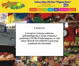 Magicznakraina.com.pl(Sala zabaw dla dzieci organizuje urodziny dla dzieci) Screenshot