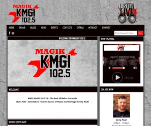 Magik1025.com(KMGI MAGIK 102.5 FM) Screenshot