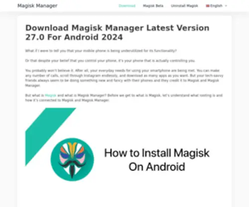 Magiskmanager.com(Magisk is an app which) Screenshot