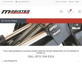 Magisterhyd.com(Cylinders, pumps valves, power units and repair parts) Screenshot