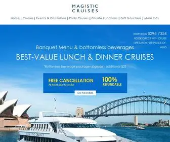 Magisticcruises.com.au(Save Up To $10 On Sydney Harbour Cruises) Screenshot